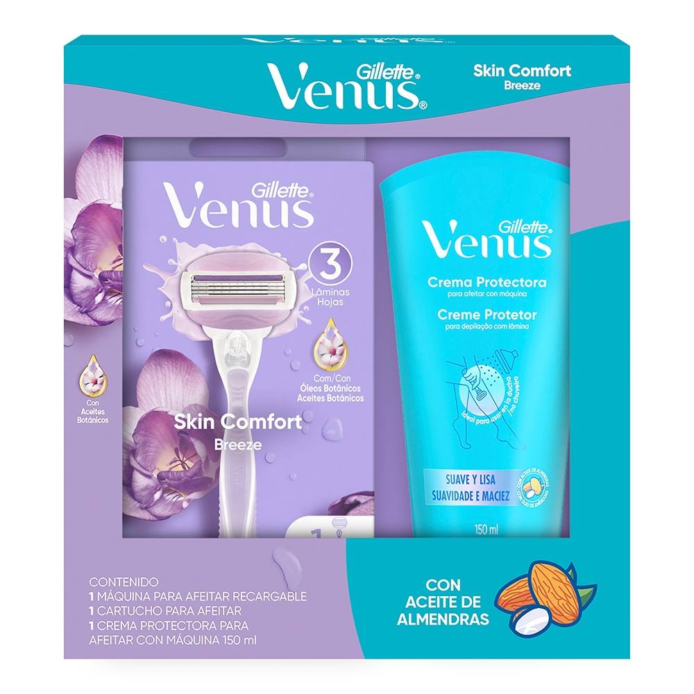 Gillete Venus Skin Comfort Breeze Aceite de Almendras Pack