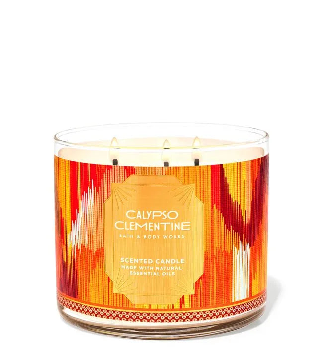 Vela Tres Mechas Calypso Clementine Bath & Body Works