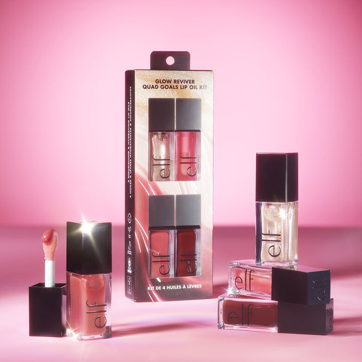 Glow Reviver Quad Goals Lip Oil Elf Kit 4P