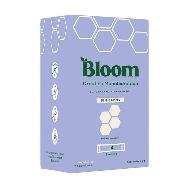 Creatina Monohidratada Suplemento Alimenticio Sin Sabor Bloom