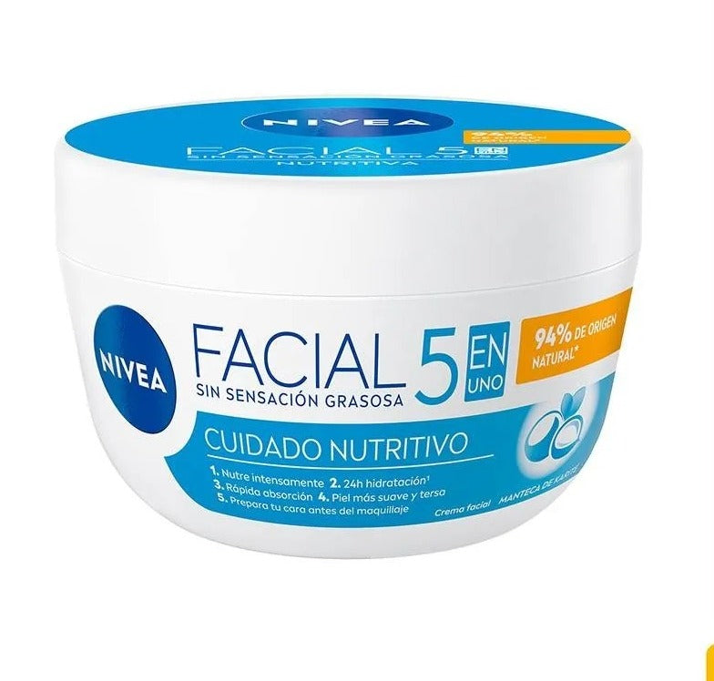 Crema Facial 5 en 1 Cuidado Nutritivo Nivea