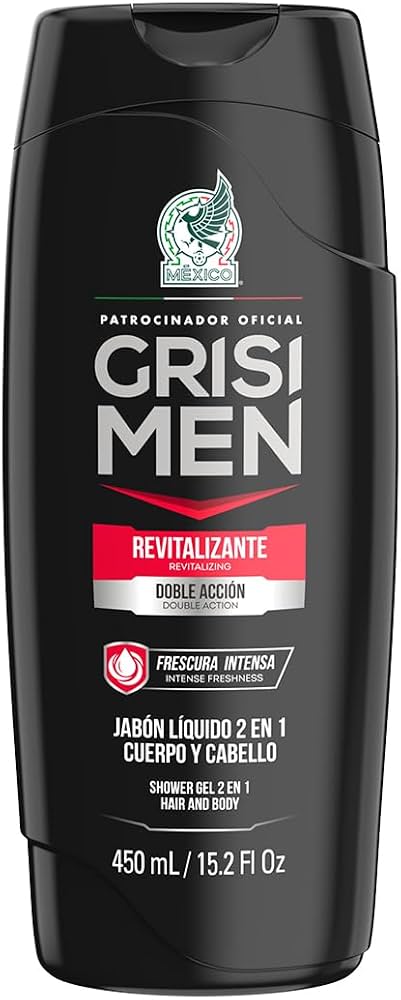 Jabon Liquido 2 en 1 Cuerpo Y Cabello Revitalizante Grisi Men