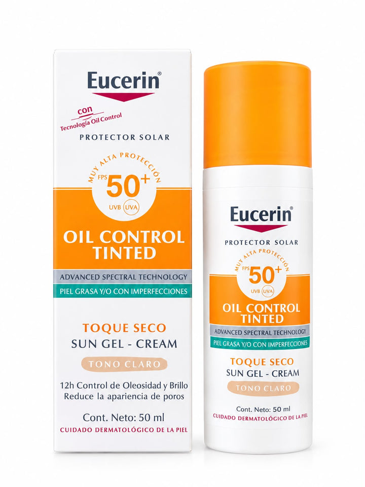 Protector Solar Facial Oil Free Toque Seco Con Color FPS50 Eucerin