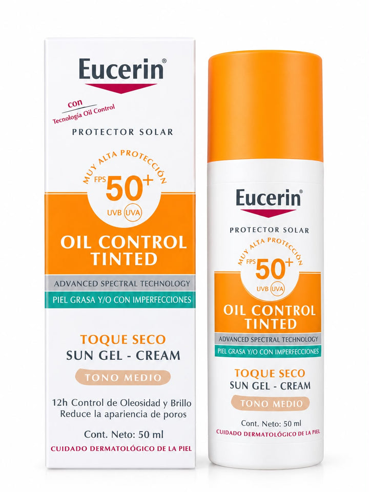 Protector Solar Facial Oil Free Toque Seco Con Color FPS50 Eucerin
