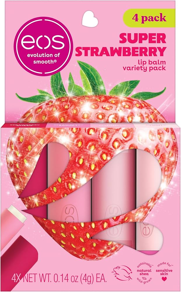 Super Strawberry Lip Balm 4Pack Eos