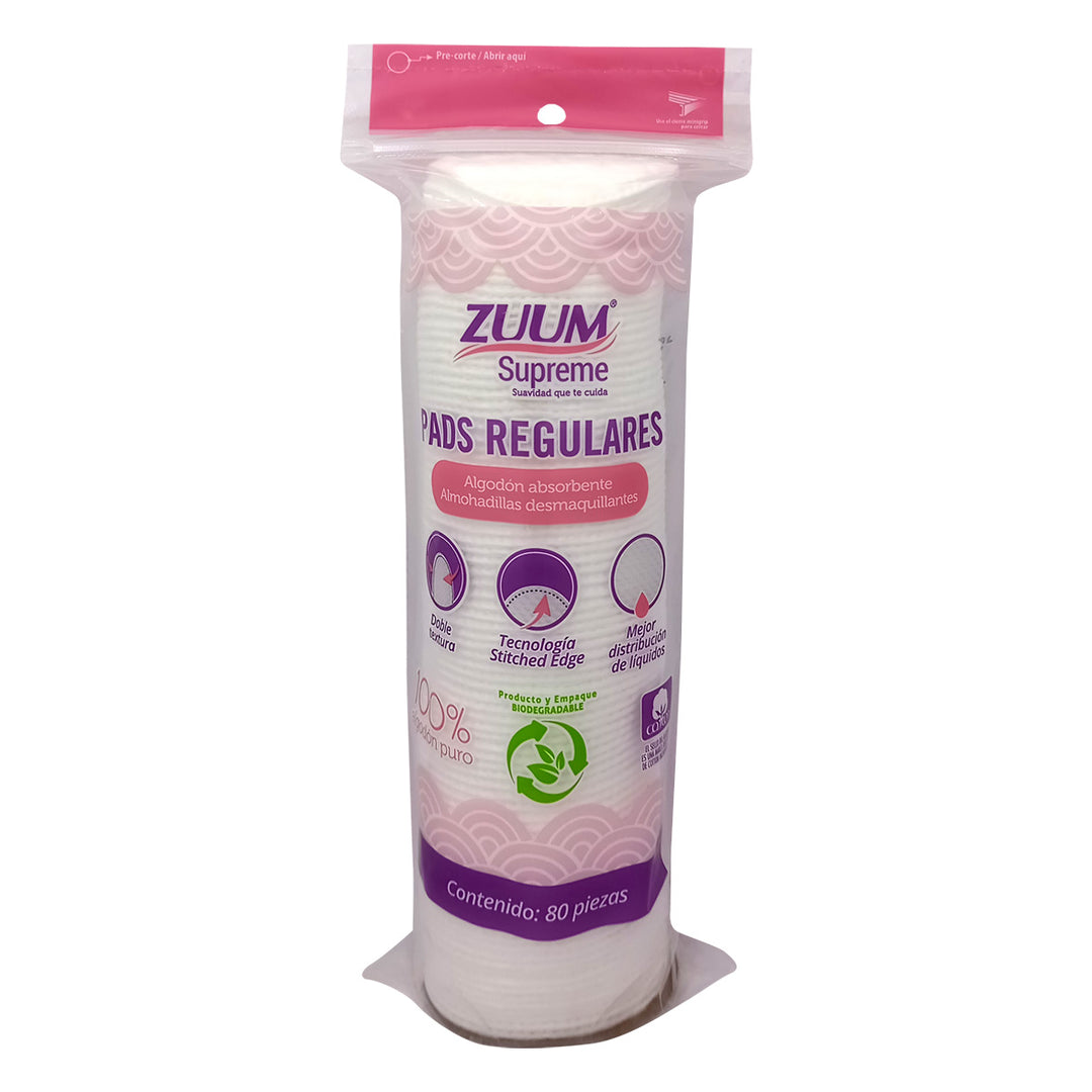 Pads Regulares Almohadillas Desmaquillantes Supreme Zuum