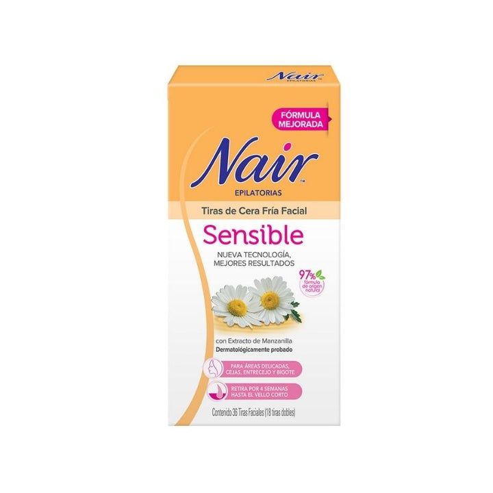 Tiras de Cera Fría Facial Nair