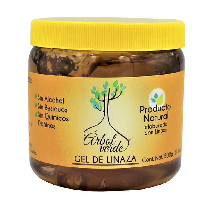 Gel Fijador Para Cabello Con Linaza Arbol Verde