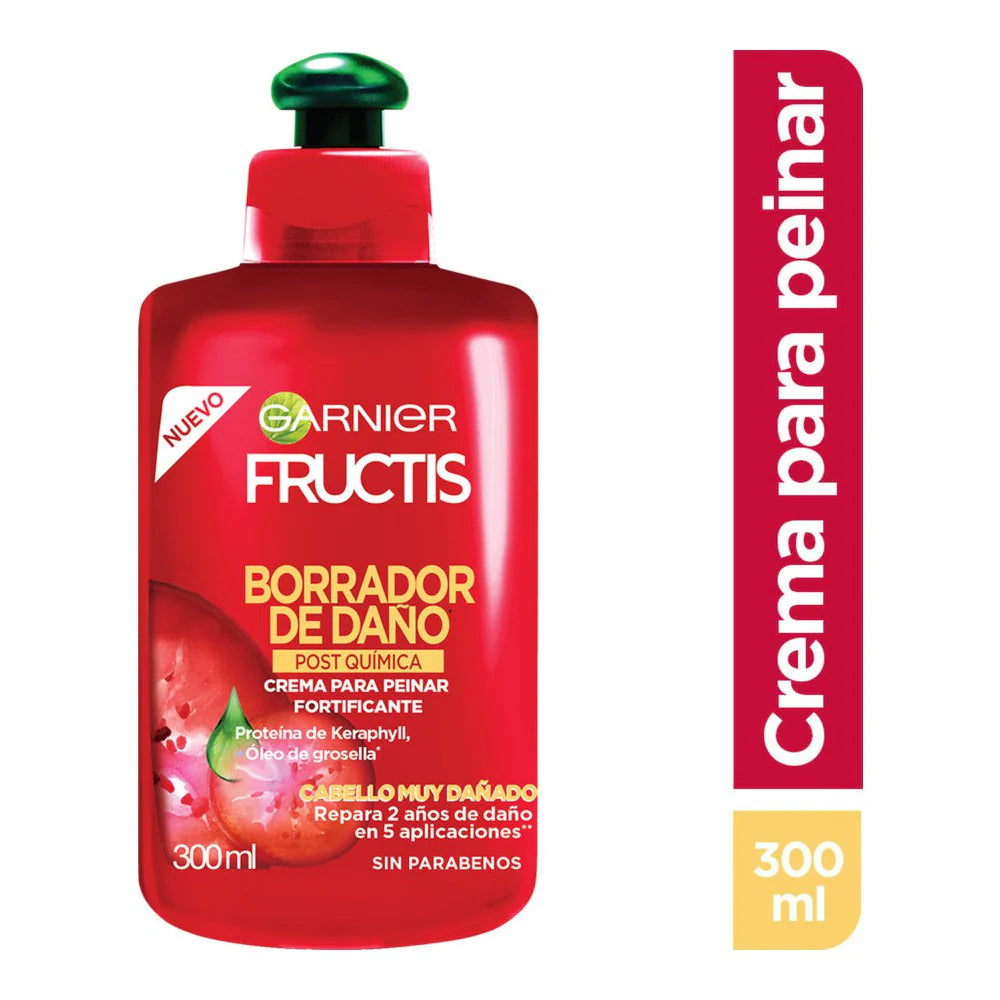 Borrador De Daño Post Química Crema Para Peinar Garnier Fructis