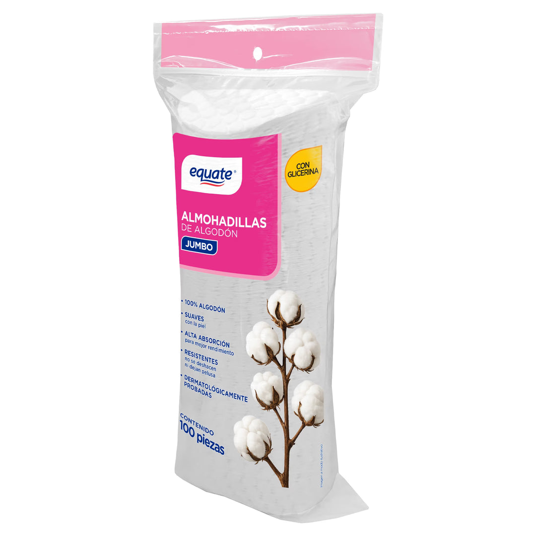 Almohadillas De Algodon Jumbo Equate