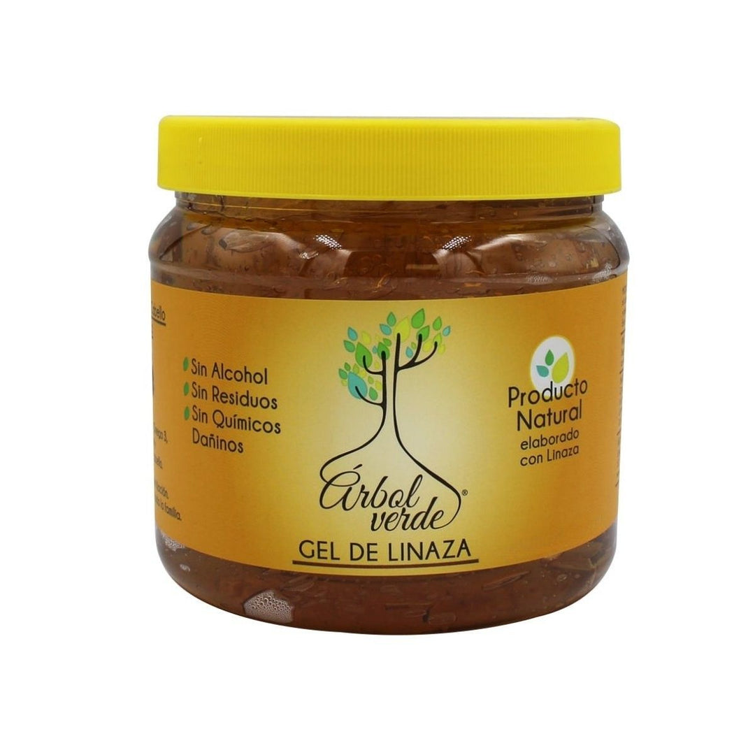 Gel Fijador Para Cabello Con Linaza Arbol Verde