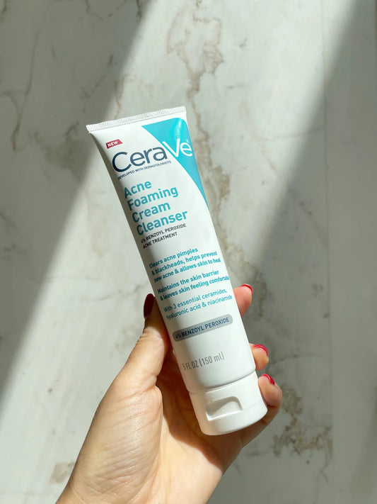 Acne Foaming Cream Cleanser 4% Benzoyl Peroxide Cerave