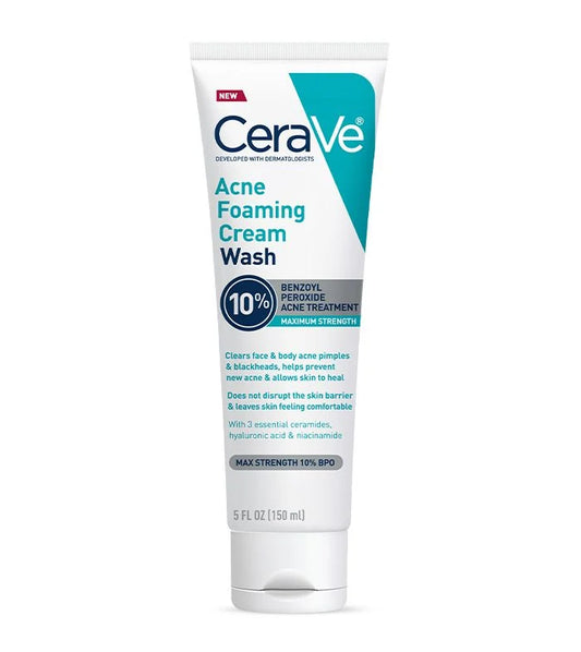 Acne Foaming Cream Wash 10% Benzoyl Peroxide Cerave