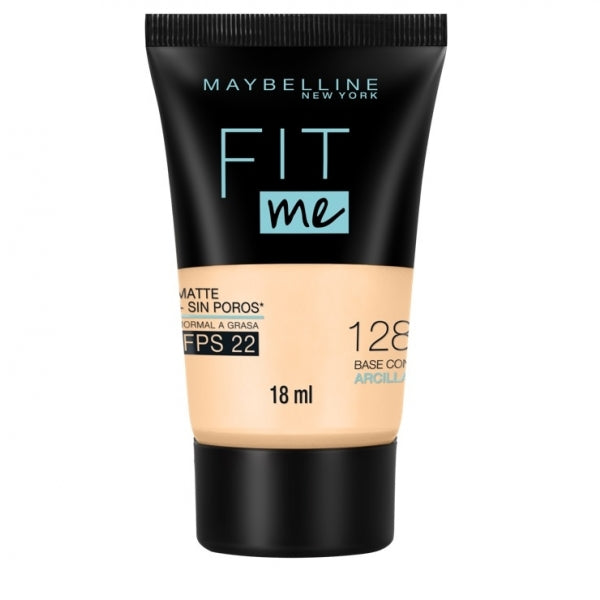 Base de Maquillaje Liquido Mini Mat Poreless Fit Me No.128 Maybelline