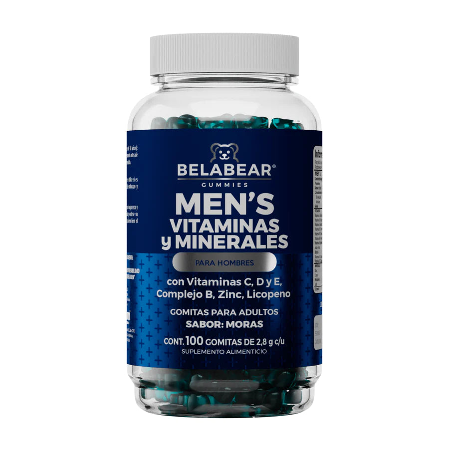 Belabear Mens Vitaminas & Minerales Moras Gomitas para Adultos