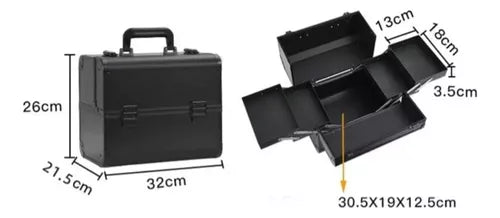 Beauty Secrets Neceser Negro Metalico