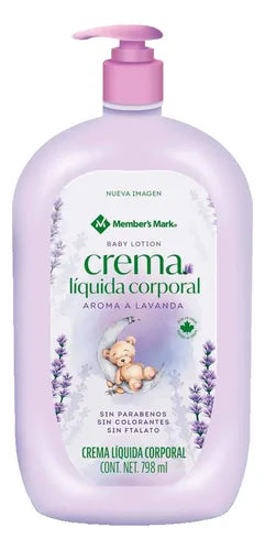 Crema Liquida Corporal Aroma Lavanda Baby Lotion Members Mark