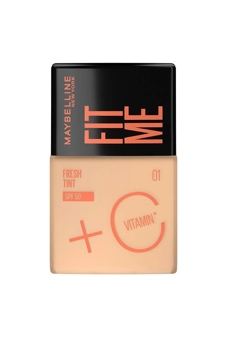 Fit Me Fresh Tint Base de Maquillaje 01 FPS50+Vitamina C Maybelline