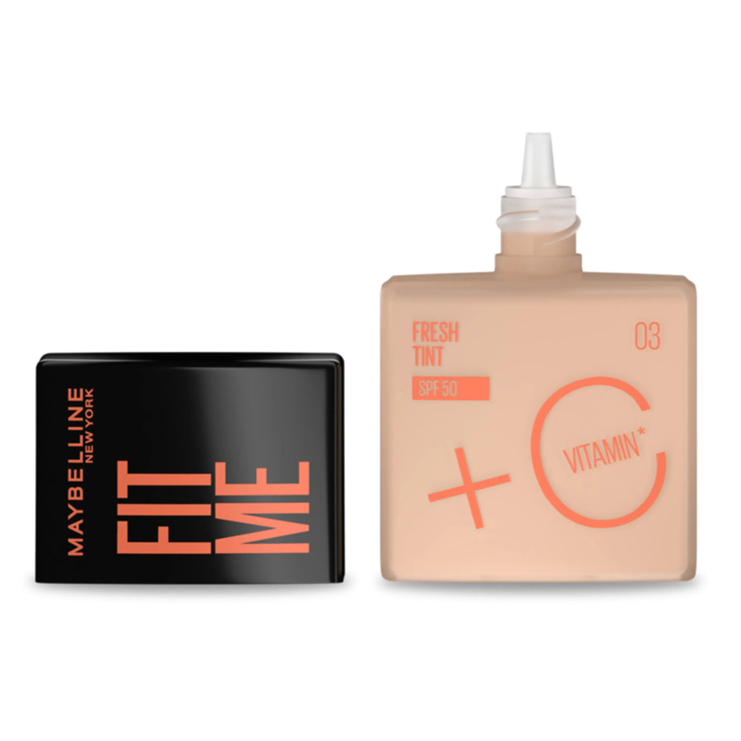 Fit Me Fresh Tint Base de Maquillaje 03 FPS50+Vitamina C Maybelline