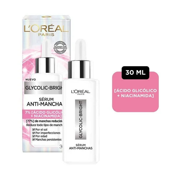 Glycolic Bright Serum Anti Manchas 7% Loreal Paris