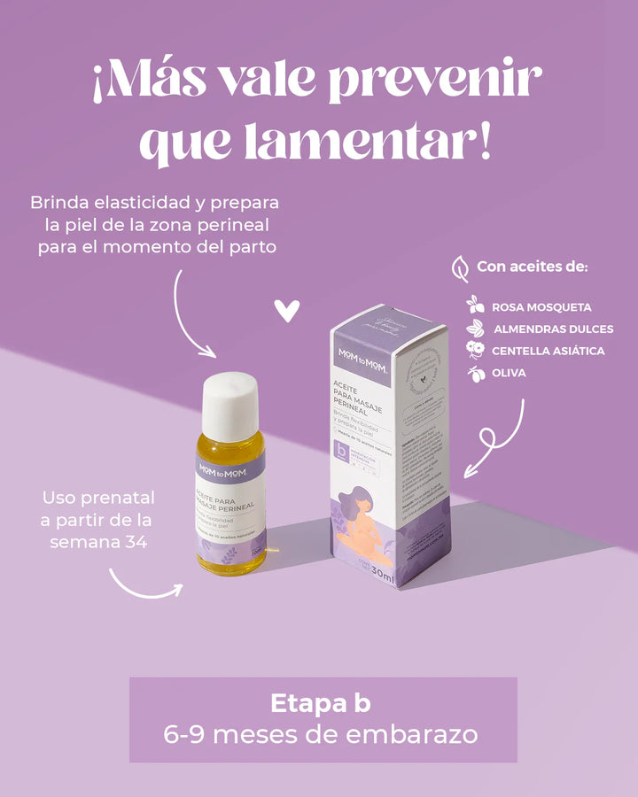 Aceite para Masaje Perineal Etapa b Mom to Mom