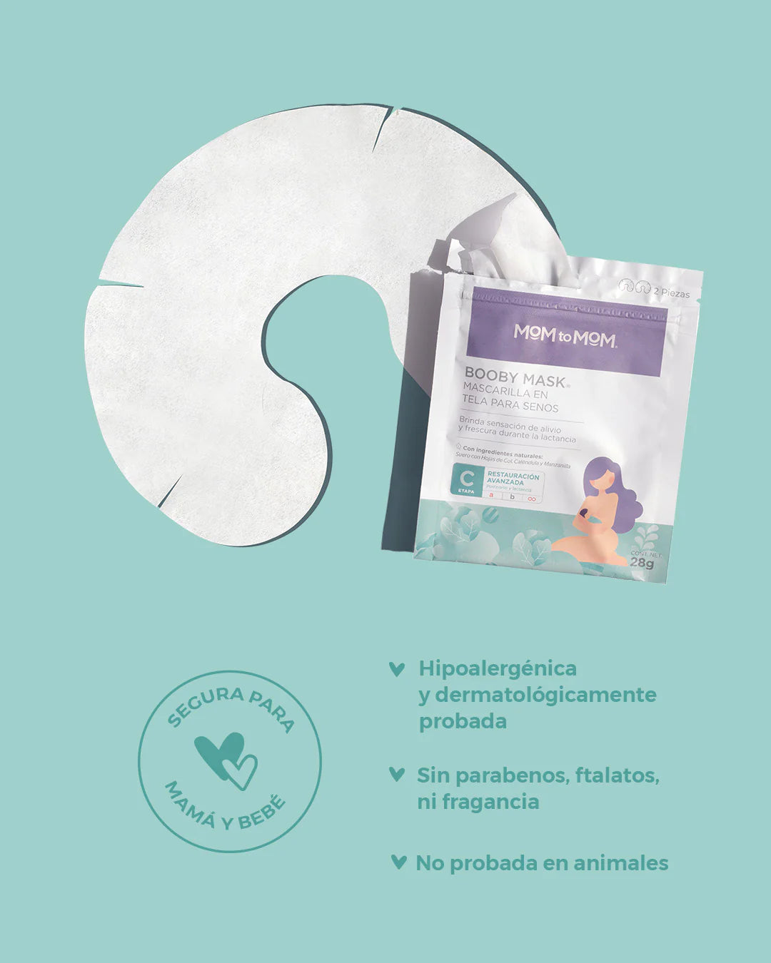 BOOBY MASK Mascarilla de tela para senos Mom To Mom