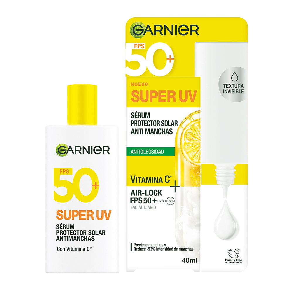 Super UV Serum Protector Solar Antimanchas FPS50 Garnier – Glow Skincare