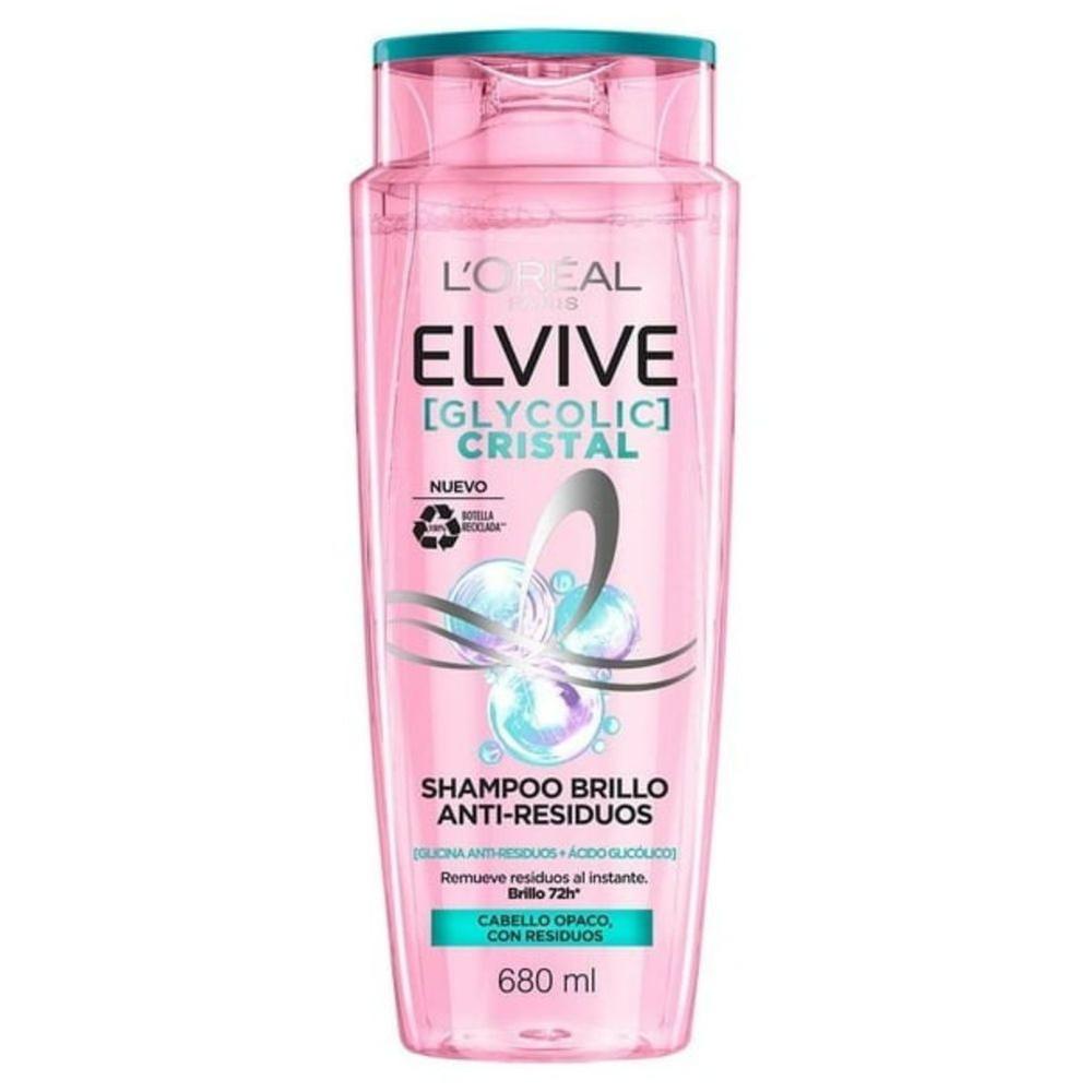 Glycolic Cristal Shampoo Brillo Anti Residuos Elvive Loreal Paris