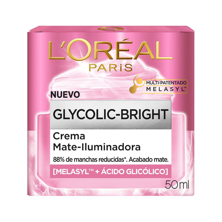 Glycolic Bright Crema Mate Iluminadora Loreal Paris