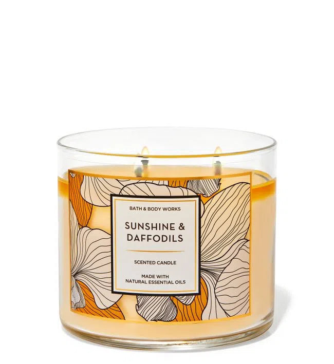 Vela Tres Mechas Sunshine Daffodils Bath & Body Works