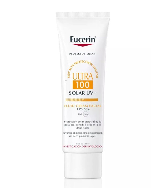 Protector Solar Ultra 100 Fluid Cream Facial FPS 50+ Eucerin
