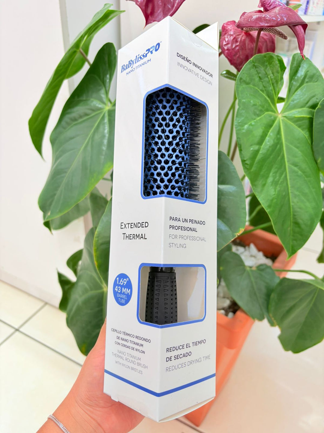 Cepillo Termico Redondo Con Cerdas De Nylon Extended Thermal BaBylissPRO