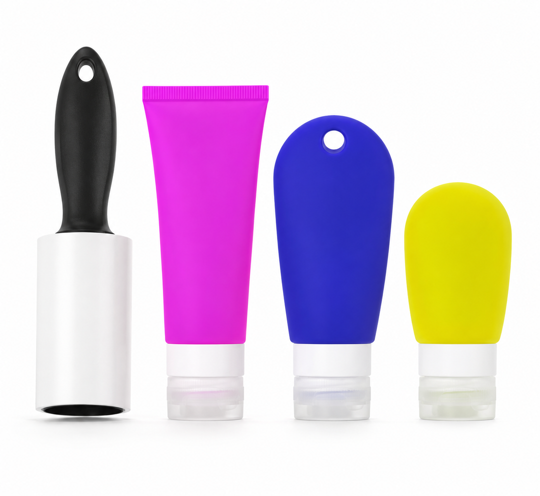 Botellas De Plastico Para Viaje + Rodillo Quita Pelusa Trip Trip