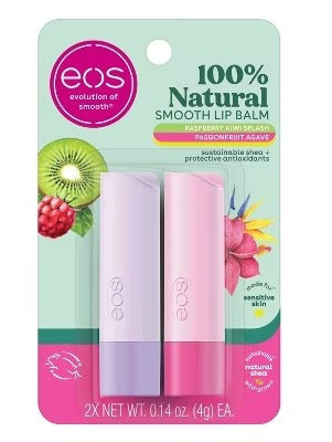 Smooth Lip Balm Raspberry Kiwi Splash & Passionfruit Eos 2P