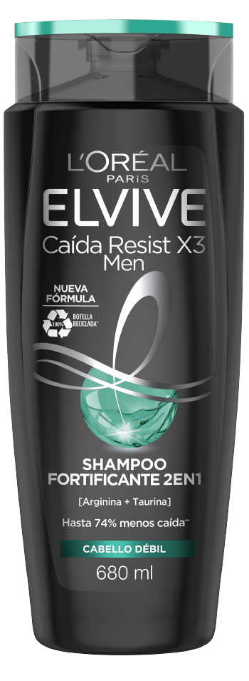 Caida Resist X3 Men Shampoo 2 en 1 Loreal Elvive