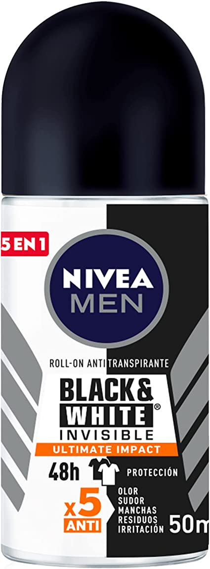 Roll On Antitranspirante Black & White Invisible Ultimate Nivea Men