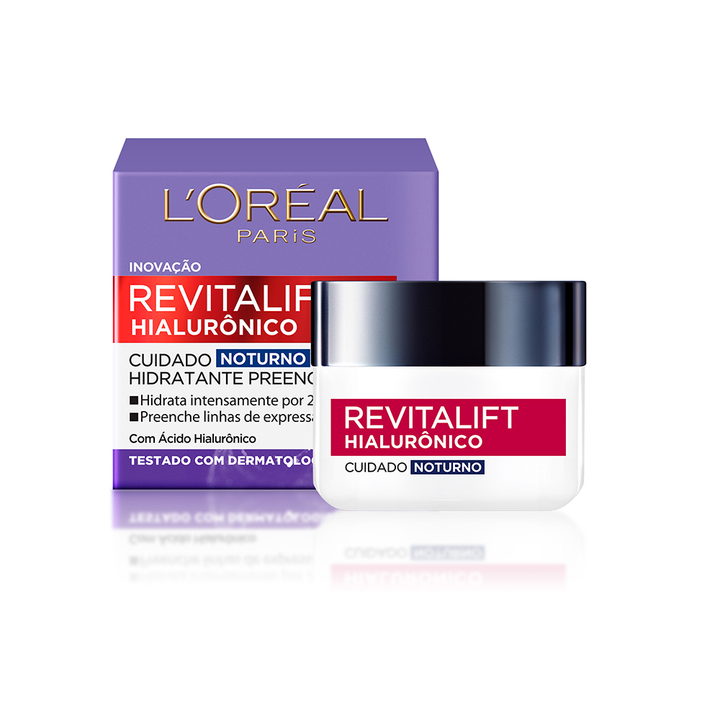 Hidratante de Noche, Rellenador Revitalift de Acido Hialuronico L´Oreal Paris