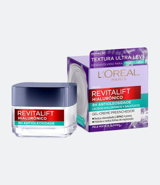 Gel Crema Revitalift Acido Hialuronico Antibrillo L´Oreal Paris