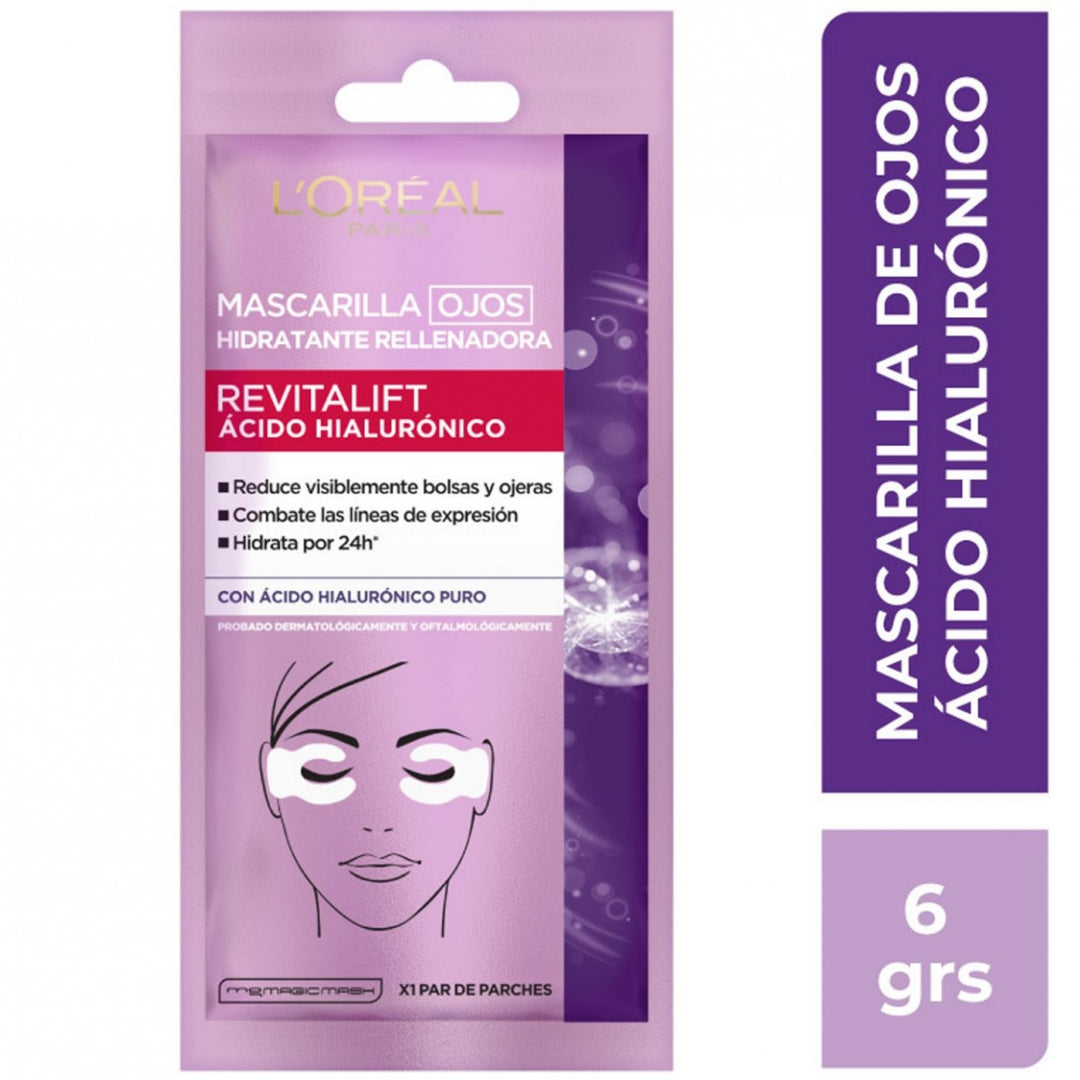 Mascarilla para Contorno de Ojos Hidratante Rellenadora Revitalift  L´Oreal Paris