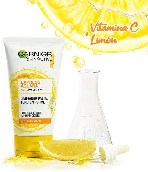 Limpiador Facial Express Aclara Vitamina C Garnier