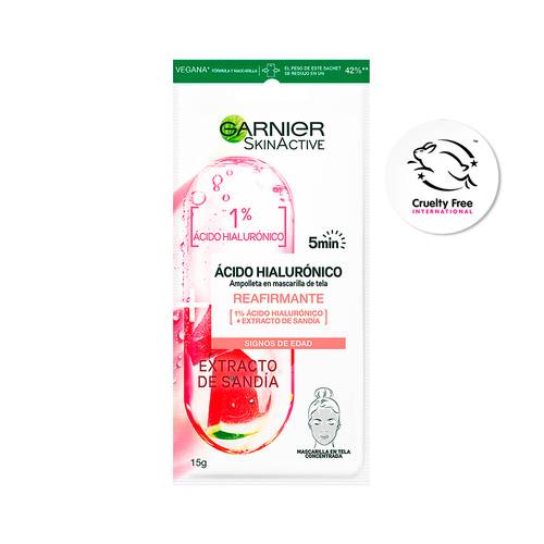 Mascarilla de Tela Acido Hialuronico Garnier