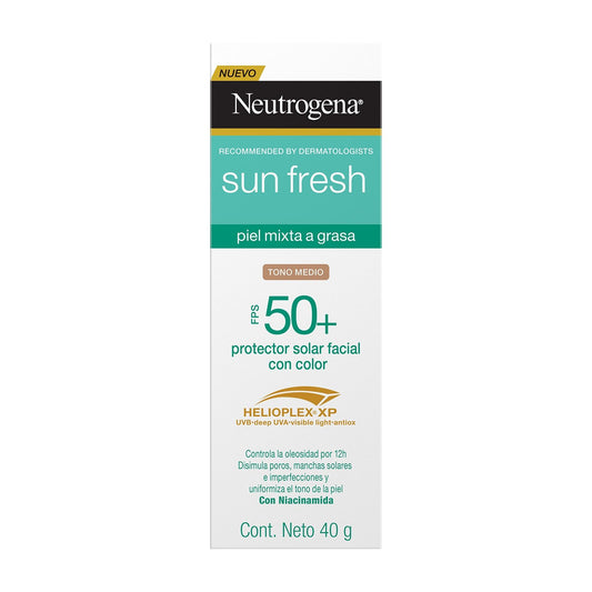 Protector Solar Facial Con Niacinamide Tono Medio FPS50 Sun Fresh Nuetrogena