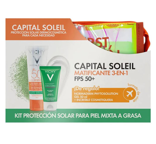 Kit Protector Solar Capital Soleil FPS50 50ml Normaderm Gel  Vichy