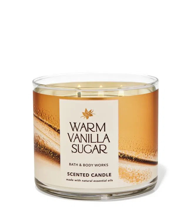 Vela Tres Mechas Warm Vanilla Sugar Bath & Body Works