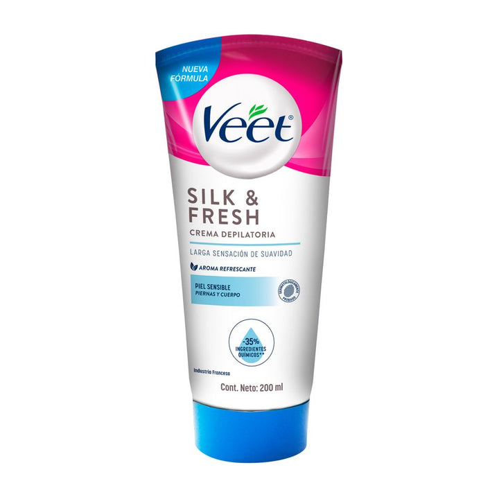 Crema Depiladora Corporal Silk & Fresh Larga Duración Suavidad Veet