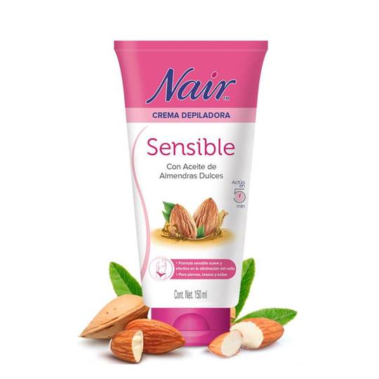 Crema Depiladora  Sensible con Aceite de Almendra Nair