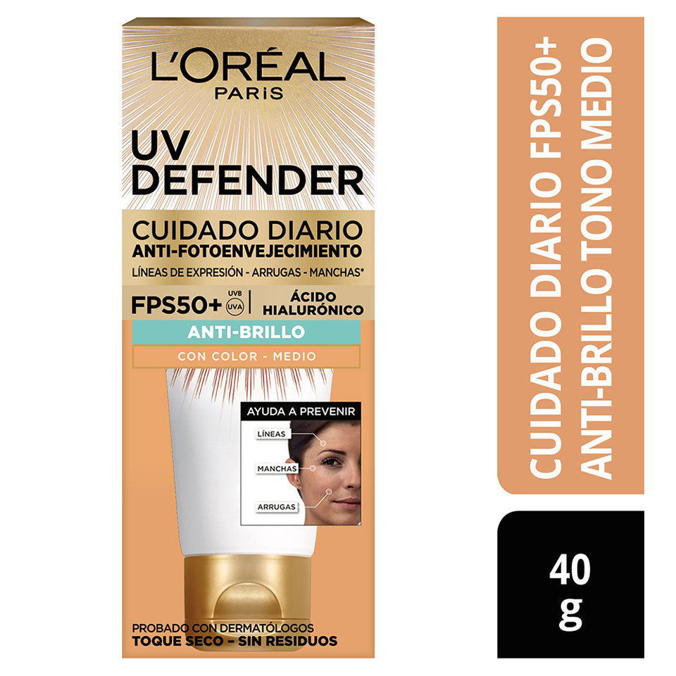 UV Defender Anti Brillo FPS50 L´Oreal Paris